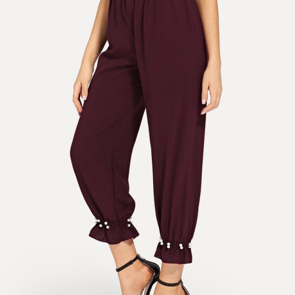 BRAND NEW Pearl Beaded Fluted Pants - Picture 3 of 4